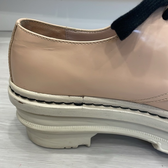 Marni Spring 2018 Nude/Blush and Black Leather Cap Toe Oxford Platforms Size 40 - Picture 11 of 16